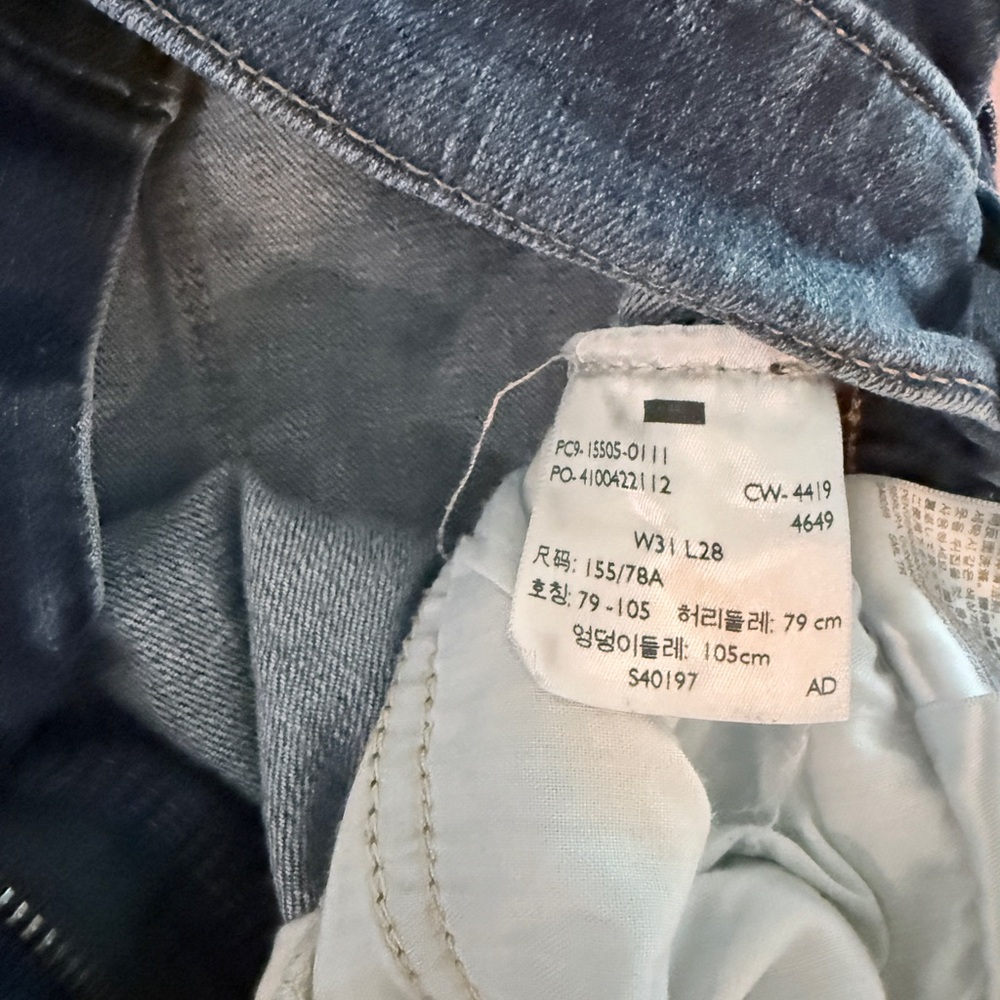 Levi's Women's Straight 505 Jeans in Dark Blue size 12, waist 31, length 28 - Picture 6 of 10